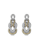 Newport Elongated 18K Gold Diamond Rope Earrings