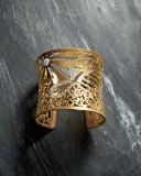 Cobra Heritage Cuff Bracelet in 18K Gold with Diamonds