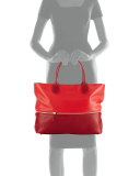 Longchamp 2.0 Expandable Tote Bag, Poppy/Ruby
