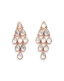 Rosé Rock Candy Teardrop Cascade Chandelier Earrings