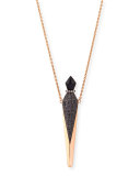18K Rose Gold Diamond & Black Onyx Perfume Amulet Pendant Necklace
