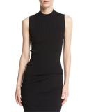 Ribbed Long Tank, Black