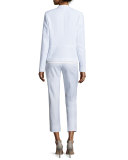 Emilia Snap-Front Jacket, White