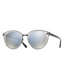 Spelman Square Floating-Lens Sunglasses, Blue
