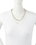 Sterling Silver Twisted Link Necklace, 20"L