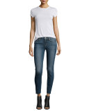 Verdugo Raw-Hem Skinny Ankle Jeans w/Caballo Inseam, Axel