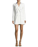 Carlyle Double-Breasted Mini Blazer Dress, Off White