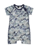 Felton Raglan Dirt Bike Shortall, Gray, Size 3-12 Months