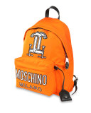 Logo-Print Tech-Fabric Backpack, Orange