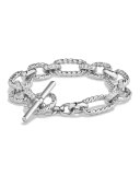12.5mm Cushion Link Chain Bracelet with Diamonds