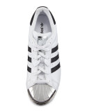 Superstar Metal-Toe Fashion Sneaker, White/Black/Silver