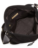 James Suede Crossbody Bag, Black