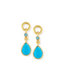Sleeping Beauty Turquoise Earring Pendants