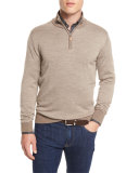 Melange Herringbone Long-Sleeve Sport Shirt, Dolomite Gray