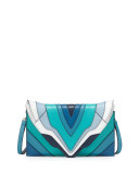 Selina Rainbow Clutch Bag, Reef/Blue/Aqua