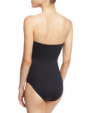 Classic Weave Bandeau One-Piece Swimsuit