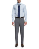 High-Performance Wool Twill Trousers, Gray