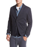Unstructured Sport Coat, Navy