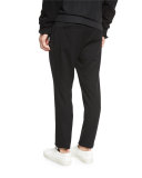 Drawstring Wool-Blend Trousers