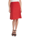 Cavalla Knit A-Line Skirt, Hibiscus/Multi