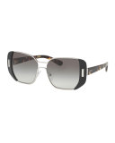 Capped Gradient Square Sunglasses