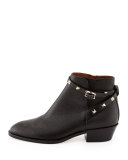 Rockstud Leather 70mm Chunky-Heel Bootie