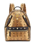 Dual Stark Small Backpack, Gold