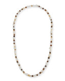 Horn, Pearl & Java Glass Long Strand Necklace, 40"