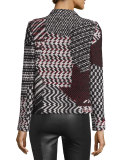 Ilda Mixed-Weave Open-Front Jacket