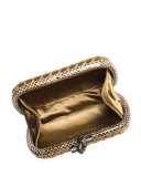 Woven Satin Knot Minaudiere, Sand