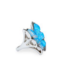 Opalescent Quartz Bat-Moth Ring