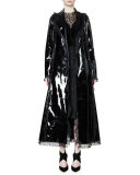 Sleeveless Moire-Print Sheath Dress, Black