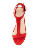 Minette Suede Platform Sandal, Poppy