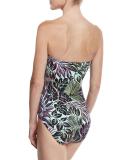 Lively Leaves V-Wire Bandini Swim Top, Green