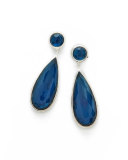 925 Rock Candy Wonderland Elongated Snowman Earrings in Midnight