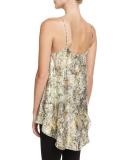 The Admire Printed Metallic Camisole, Multicolor