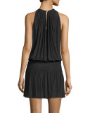 Paris Sleeveless Blouson Dress, Black