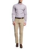 Five-Pocket Chino Pants, Medium Beige