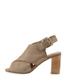 Indo Crisscross Chunky-Heel Sandal