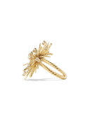 33mm 18K Gold Spray Ring with Diamonds, Size 7