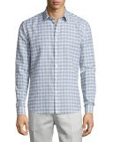 Zack Check Long-Sleeve Sport Shirt, Multi