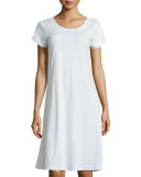 Butterknit Short-Sleeve Short Gown