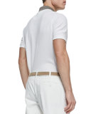 Regata Contrast-Collar Polo, White