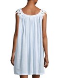 Annetin Short Nightgown, Light Blue