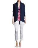 Bryn Cashmere Ruffle-Back Cardigan