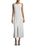 Fisher Project Sleeveless Round-Neck Maxi Dress, Bone