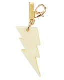 Lightening Bolt Bag Charm, Yellow Glow