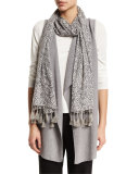Erased Chevron Silk Cashmere Wrap 
