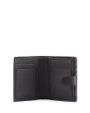 Intrecciato Mini Flap Wallet, Black