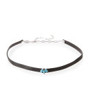 Ivy Carolina Turquoise Leather Choker Necklace